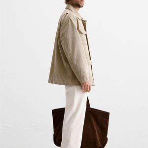 Veste en toile 100% coton pour homme, style streetwear, pour l'hiver et l'automne, veste d'extérieur à capuche, service OEM disponible - Product Image 3