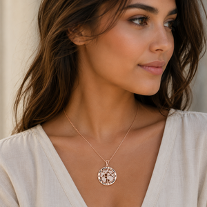 Collier pendentif en argent plaqué diamant, nouveau design, avec motif globe, pour femme, à porter tous les jours, style classique, bijoux - Product Image 1