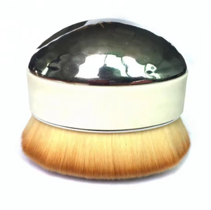 <span class=keywords><strong>Pinceau</strong></span> <span class=keywords><strong>Kabuki</strong></span> ovale plat pour fond de teint, vegan, doré rose, à faible MOQ, pour le maquillage, vente en gros, économique, pour le voyage et le rangement - Product Image 6