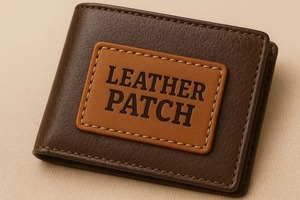 Écusson en cuir rectangulaire personnalisé, gaufré et cousu, en PU et cuir véritable, pour portefeuilles, sacs, jeans, à coudre, badge de vêtement en relief - Product Image 4