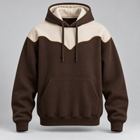 Hoodie Warna Krem Beige dengan Jahitan Kontras, Desain Minimalis, Kantong Samping, Potongan Santai, Grosir Pakaian