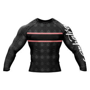 Sports Short <b>Sleeve</b> MMA Rash Guard-Customized Color/Size Breathable Comfortable Customized Logo OEM Service for Men - Product Image 1