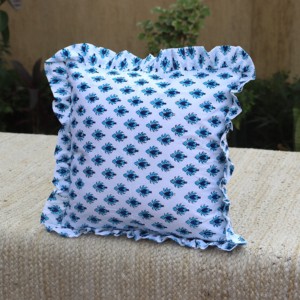 Housse de coussin de luxe à volants, faite main en coton, imprimée, décorative, style bohème, pour canapé et décoration intérieure - Product Image 1