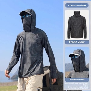 New Design Sublimation Waterproof Breathable Quick Dry UPF 50+ Fishing Clothing Unisex <b>Lightweight</b> Shirts Long Sleeve <b>Hoodie</b> - Product Image 2