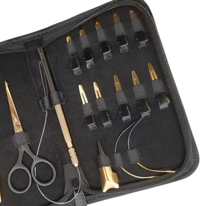 Kit d'outils pour extensions capillaires 12 pièces : pinces métalliques, pince à sertir, outil de séparation, kit d'installation et de retrait en acier inoxydable de qualité supérieure - Product Image 5