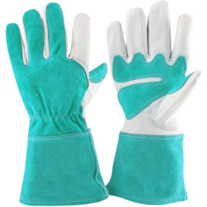 Gants de soudage en cuir de vachette grainé renforcé de qualité supérieure, résistants, pour travaux industriels, protection des mains, ignifuges - Product Image 5