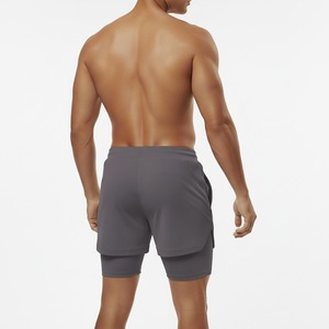 Men's 2-in-1 Workout Gym <b>Shorts</b> with Phone Pocket | Quick-Dry <b>Compression</b> Liner Running <b>Shorts</b> | Fitness Training Sportswear - Product Image 2