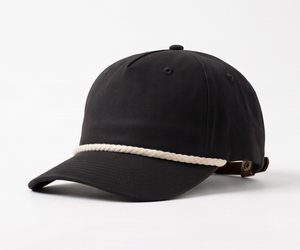 Gorra Casual Negra con Cuerdas y Ajuste Regulable – Sombrero Ligero Unisex para Deportes, Viajes y Uso Diario - Product Image 3
