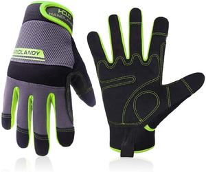 Gants de sécurité anti-chocs, pour travail, sécurité au travail, personnalisés, outils à main, percussion, poignet réglable, spandex à mailles arrière, tenue mécanique - Product Image 1