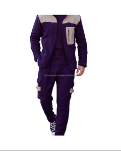 Ensemble de vêtements de sport d'hiver pour homme sur mesure OEM, respirant, jogging à capuche, vêtements de sport de gym, réversible, 2 pièces, gants de course, plus uni - Product Image 2