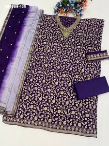 Ropa étnica de alta calidad para ocasiones especiales, viscosa, seda Dola con trabajo de tejido, traje Salwaar y Dupatta a precio de mayorista. - Product Image 4