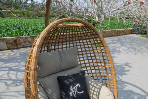 SOLACE High-End PE Rattan Egg Swing Chair with Steel Frame 3-Year Warranty 1-Seater for Modern Minimalist Outdoor Living - Product Image 5
