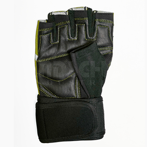 Gants de sport demi-doigts en PU épais avec boucle pour hommes et femmes, paumes rembourrées, soutien du poignet, respirants, pour l'entraînement et la musculation - Product Image 5