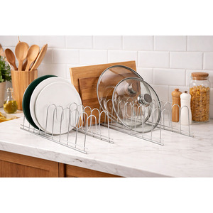 Organisateur de cuisine multifonctionnel moderne en fer à 8 compartiments, facile à assembler - Product Image 5