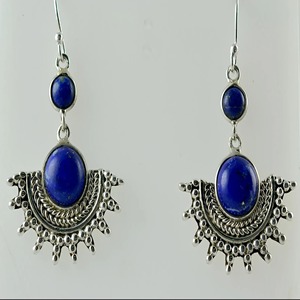Pendientes de Lapislázuli en Plata de Ley 925, Hechos a Mano, Pendientes de Promesa para Mujer, Estilo Boho, Joyería con Piedra de Nacimiento de Septiembre - Product Image 4