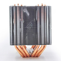 Refroidisseur CPU Snowman MX6 RGB Ultra-Silencieux à Refroidissement par Air à 6 Caloducs pour Intel 1155/1150/1151 1700 Compatible avec les PC de Bureau