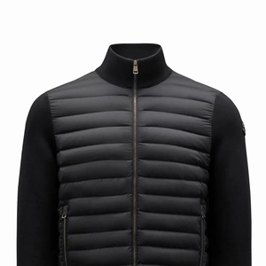 Men's Black Puffer Jacket Windproof Polyester Filled <b>Slim</b> Fit Hooded Zipper Closure Solid Color Winter Casual <b>Coat</b> Regular - Product Image 4