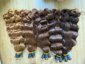 [COULEUR DE CHEVEUX MAGNIFIQUE] Couleur de cheveux sans trame, cheveux humains vierges Remy, vague, couleur personnalisable - Product Image 3