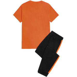 Street Wear 2 Piece Set Oversize T-shirt Short Set Custom Printed Logo Breathable Comfortable <b>Mens</b> Jogging Set - Product Image 3