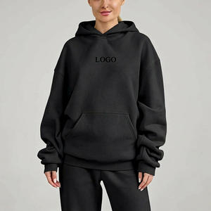 Wholesale Womens Loose Fit Fleece Pullover <b>Hoodie</b> Boxy Fit Streetwear <b>Hoodie</b> for US casualwear retailers - Product Image 1