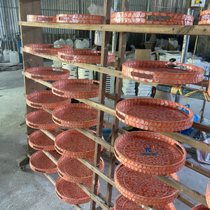 ถาดเสิร์ฟลายมุกแบบฝังมุก  รักษ์โลก ทำด้วยมือจากเวียดนาม ของตกแต่งบ้าน - Product Image 5