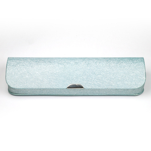 Étui à lunettes en cuir PU brossé personnalisé avec rabat - Product Image 1