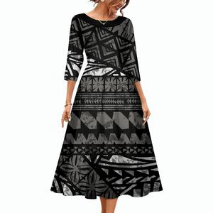 Vestidos de Mujer con Diseño Tradicional Polinesio, Estampados Bajo Demanda, Vestidos Tribales Personalizados para Niñas, Venta al Por Mayor - Product Image 4