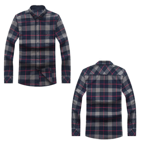 Men's Plaid Flannel Shirt Long Sleeve Button Down Casual Cotton Checkered Turn-down Collar Autumn Wear flannel shirt men - Product Image 3