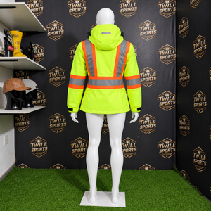 Chaqueta de Seguridad Reflectante de Alta Visibilidad para Mujer, Impermeable, Ropa de Trabajo, Chaqueta para Exteriores, Logotipo Personalizado - Product Image 5