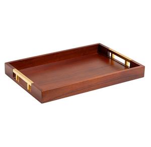 Popular Eco-Friendly Acacia Wood <b>Large</b> Serving <b>Tray</b> Handles Polished Finish Multifunction for Home Restaurant Use Durable Modern - Product Image 1
