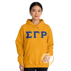 GREEK TREASURES Sudadera con Capucha Personalizada Sigma Gamma Rho para Mujer, Informal, Ecológica, Transpirable, de Algodón y Felpa, Bordada, Sólida - Product Image 1