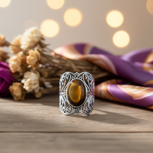 Anillo de Moda con Ojo de Tigre, 6.1 Gramos de Peso - Product Image 3