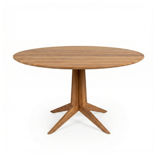 Santa Round Solid Wood Dining <b>Table</b> <b>Mid</b> <b>Century</b> Modern Minimalist for Home and Cafe - Product Image 1