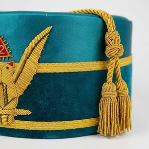Sombrero Masónico de Terciopelo Negro con Águila Bordada a Mano, Grado 32, Regalia Formal, Tocado para Ceremonia de Adultos, 100% Lana, Ajustable, Cuatro Tallas - Product Image 5