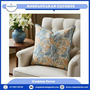 Cojín Decorativo Cuadrado de Alta Calidad con Estampado Floral Clásico, de Lino y Algodón, Lavable, con Cierre de Sobre, para Suministro al por Mayor - Product Image 2