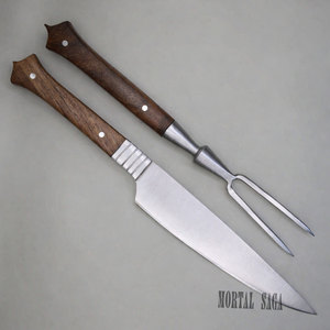 Juego de cuchillos de cocina medievales, tenedor y cuchillo - Product Image 1
