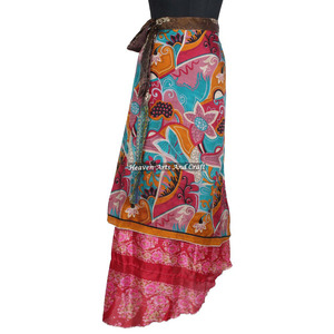 New 100 Ways Wear Skirt Express <b>Wrap</b> Dress Skirt Sari Silk Ethnic <b>Wrap</b> Skirts Halter <b>Sarong</b> Bohemian Magic <b>Wrap</b> Vintage Silk - Product Image 6