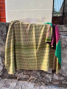 Eco-Friendly Vintage Block Printed Cotton Kantha Reversible <b>Quilt</b> Hand Stitched Indian <b>Bedspread</b> Gift - Product Image 2