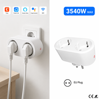 Prise intelligente double YDD Alexa Google Home Tuya WiFi EU 16A 3450W avec surveillance de la puissance, certifiée CE, intégration de la chaîne d'approvisionnement