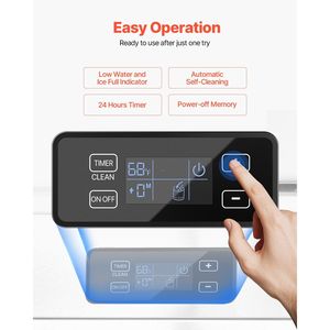 Máquina de Hielo en Cubitos Integrada de Acero Inoxidable, 66 Lbs/Día, con Puerta Reversible, Nueva - Product Image 5