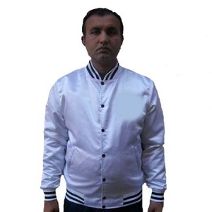 Blouson Bomber en Satin Personnalisé Brodé pour Hommes – Veste de Baseball en Soie Satinée – Vente en Gros - Product Image 1