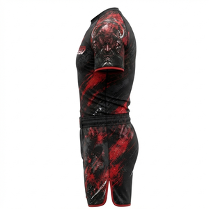 ชุดออกกำลังกายสำหรับผู้ชายแบบใหม่ ชุด Rashguard กางเกงขาสั้น ชุดรัดกล้ามเนื้อ ระบายอากาศได้ดี เหมาะสำหรับ MMA ยิม ฟิตเนส และกีฬาต่างๆ - Product Image 4