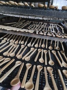 Utensilio de cocina Vietchoice de alta calidad, espejo pulido, ecológico, de madera de caucho natural Acasia y bambú, para sartenes antiadherentes. - Product Image 2