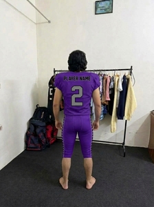Custom Sublimated American Football Uniform Set With Built In Thigh <b>Knee</b> <b>Padded</b> Pants - Product Image 2