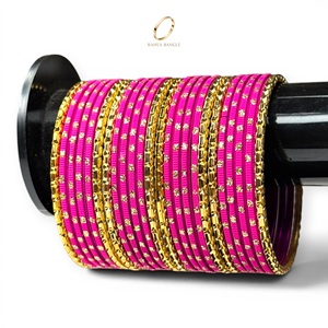 Juego de Brazaletes de Acero Inoxidable con Cristales Redondos, Chapados en Oro Rosa, Antideslustre, para Niñas, para Fiestas y Bodas, Venta al Por Mayor - Product Image 1