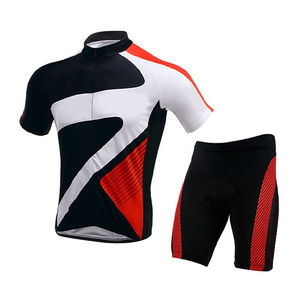Maillot de Ciclismo Personalizado para Hombre, Manga Corta, Bloques de Color Rojo y Negro, con Cierre de Cremallera de Cuarto, para Ciclismo de Carretera - Product Image 4