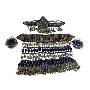 Juegos de Joyería Afgana Vintage de Plata Chapada, Hechos a Mano, de Alta Calidad, con Diseño Hermoso y Personalizado, para Regalos de Boda y Fiestas - Product Image 1