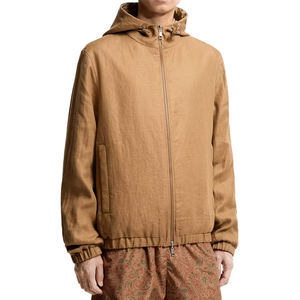 Veste coupe-vent réversible de luxe tendance pour homme, en mélange de lin léger, technique, coupe-vent, décontractée, pour l'extérieur - Product Image 1