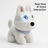 Peluche éducative interactive intelligente AI, chien Westie parlant, compagnon vocal pour l'éveil cognitif, boîte cadeau, personnalisation OEM