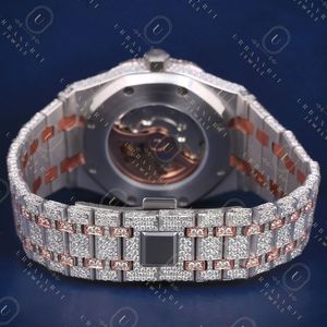 Reloj de Lujo Tonneau de Cuarzo, Acero Inoxidable con Incrustaciones de Diamantes, Detalles en Oro Rosa, Pantalla Analógica, Cierre Desplegable, 41 mm, Unisex - Product Image 5